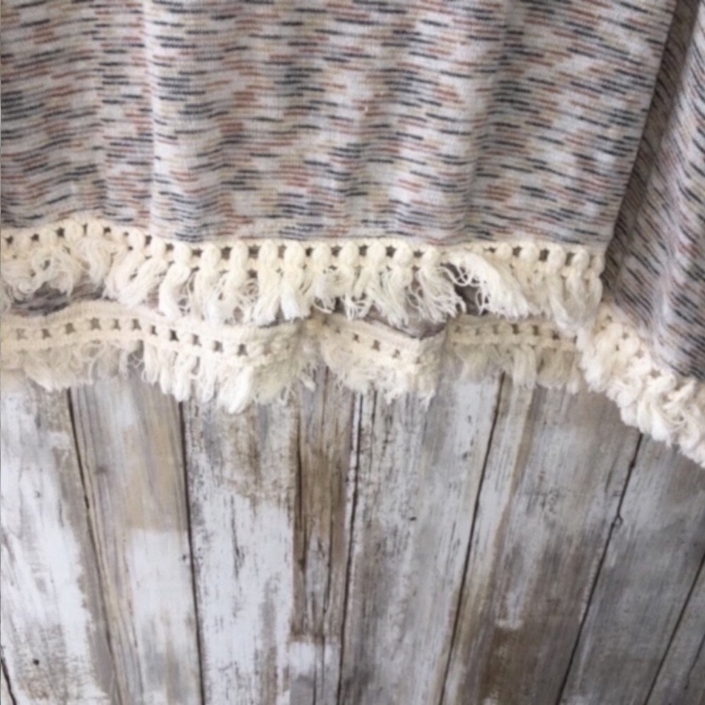 Altar'd State Fringe Bottom Long Sleeve Blouse - Picture 2 of 6
